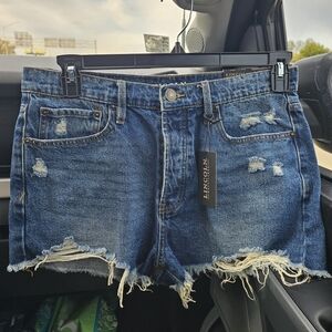 Lincoln Women's Frayed Hem Denim Shorts